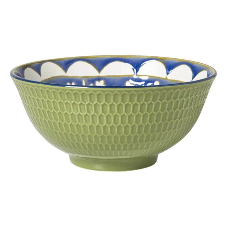 Schaaltje Rene groot - groen/blauw - ø15.8x7.3 cm