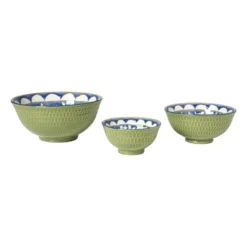 Schaaltje Rene groot - groen/blauw - ø15.8x7.3 cm