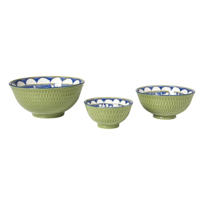 Schaaltje Rene klein - groen/blauw - ø9.2x4.8 cm