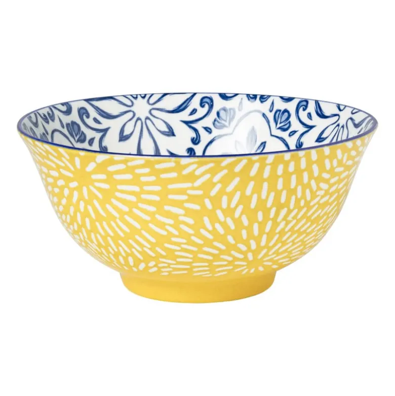 Schaaltje Sen - blauw/geel - ø15.8x7.3 cm