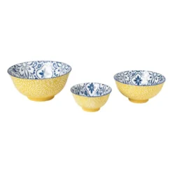 Schaaltje Sen - blauw/geel - ø15.8x7.3 cm