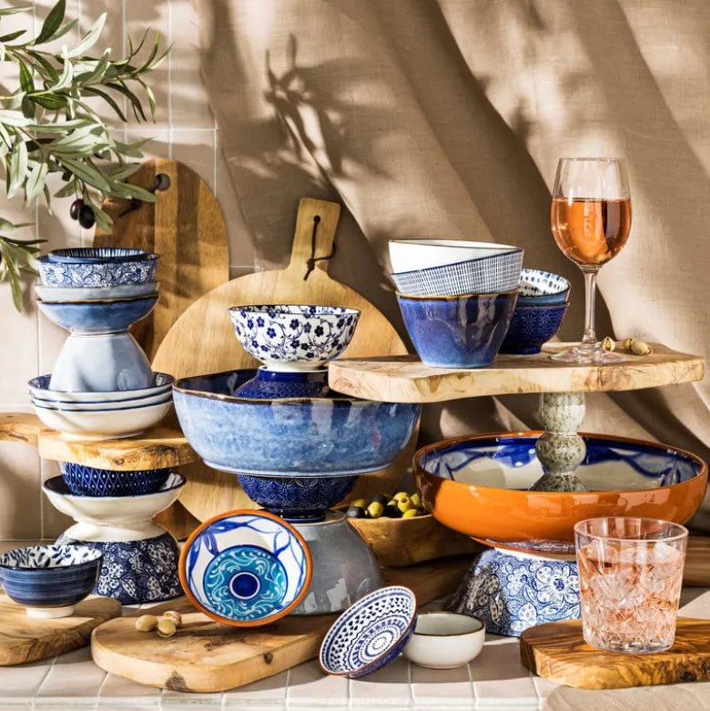 Schaal Toscane - donkerblauw - 11.4 cm
