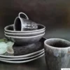 Schaal Toscane - zwart - 24 cm
