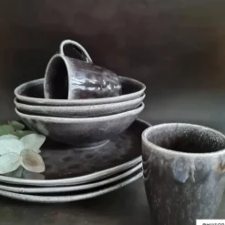 Schaal Toscane - zwart - 24 cm