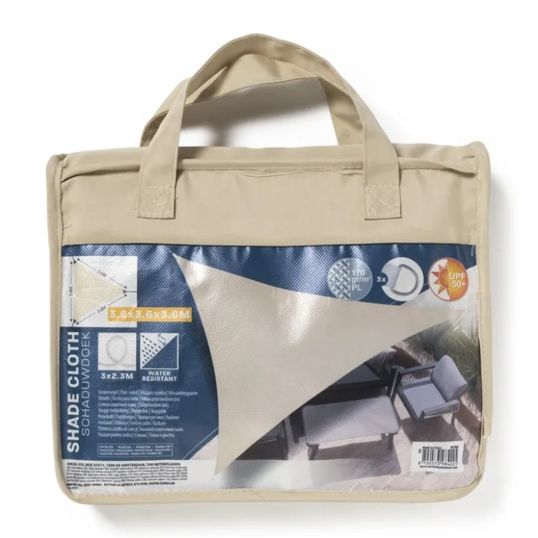 Schaduwdoek driehoek - beige - 360x360x360 cm
