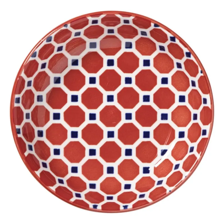Schoteltje Anne - rood/blauw - ø9.7x2 cm