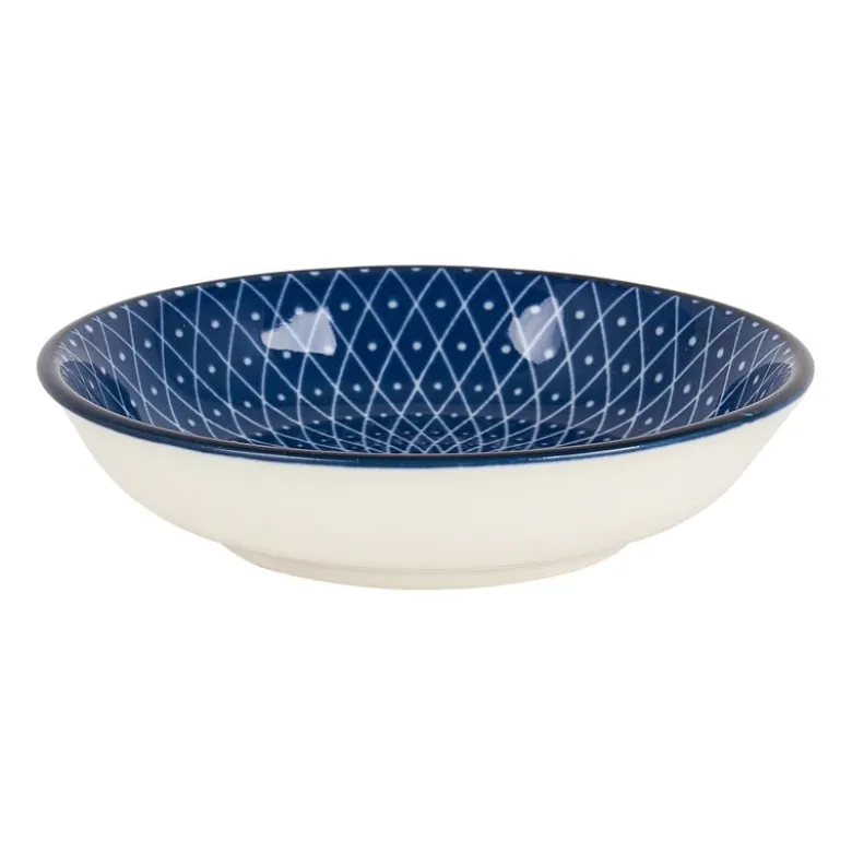 Schoteltje blue print - diamonds - ⌀9.5 cm