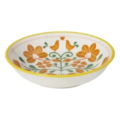 Schoteltje Britt - oranje/bruin - ø9.7x2.5 cm