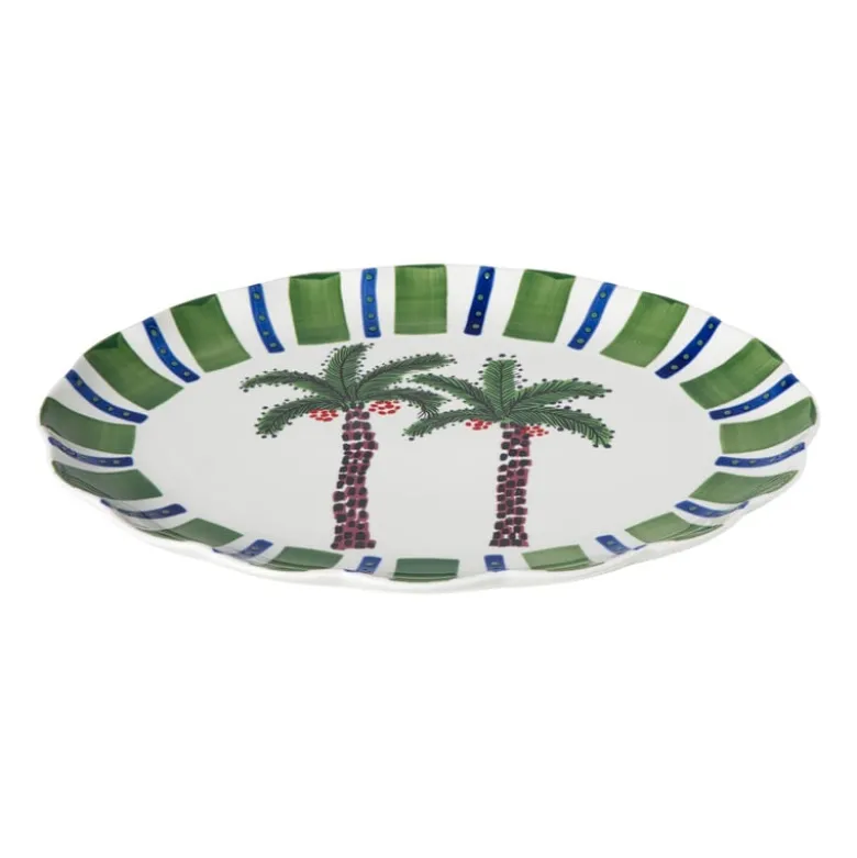 Serveerbord palmboom - multikleur - 3x39x32 cm