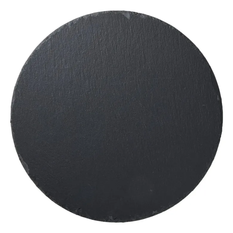 Serveerplateau leisteen rond - grijs - ø30 cm