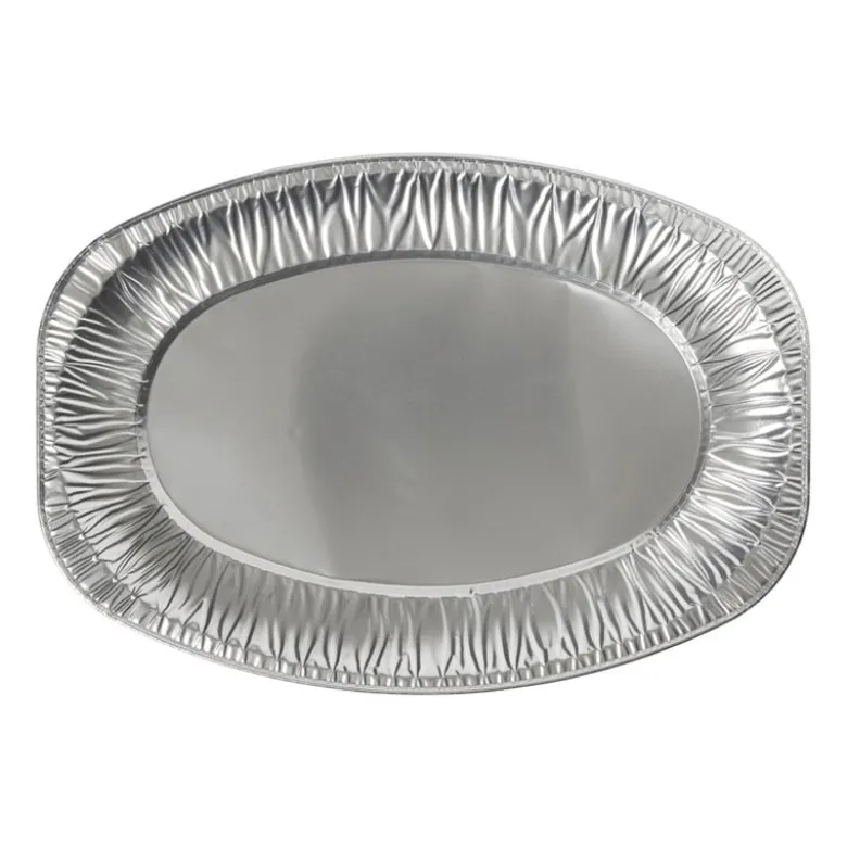 Serveerschaal - aluminium - 2.4x35.2x24.7 cm - set van 3