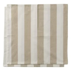 Servet gestreept - wit/beige - set van 2 - 40x40 cm