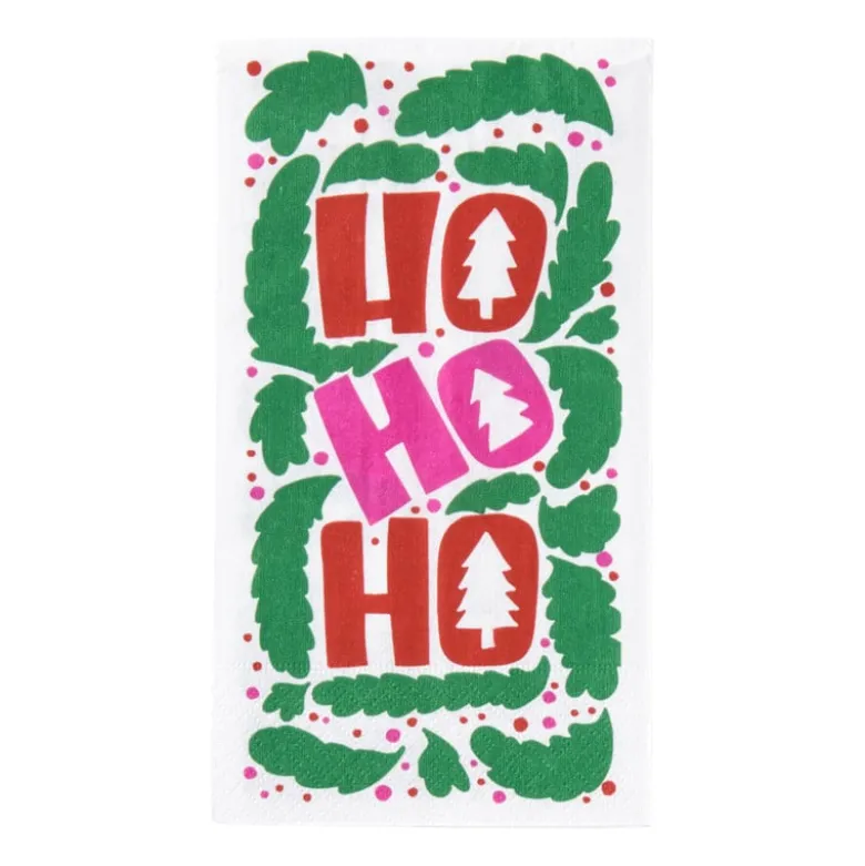 Servet ho ho ho - multikleur - 33x40 cm