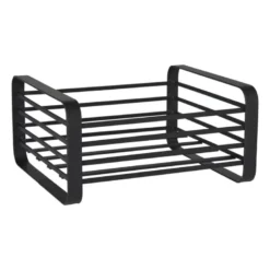 Servettenhouder metaal - zwart - 18x16x10 cm