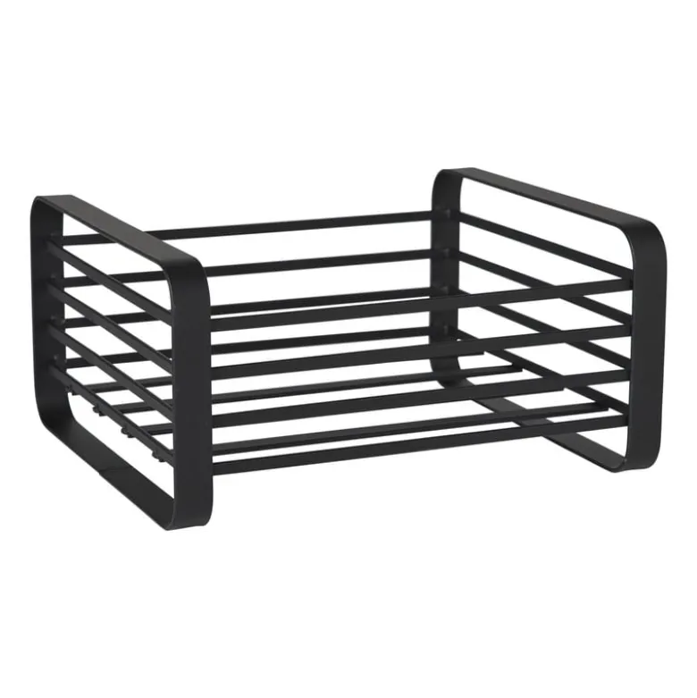 Servettenhouder metaal - zwart - 18x16x10 cm