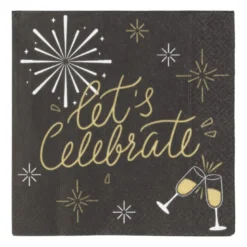 Servetten let's celebrate - papier - 33x33 cm