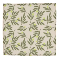 Servetten olijf/citroen - geel/groen - set van 2 - 40x40 cm