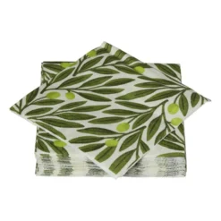 Servetten olijftak - groen - 24x24 cm - set van 20