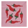 Servetten pepers - roze/rood - 33x33 cm - set van 20