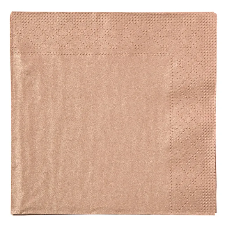 Servetten - roségoudkleurig - set van 20