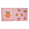 Servetten sinaasappels - roze/oranje - set van 2
