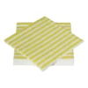 Servetten streep - geel - 33x33 cm - set van 20