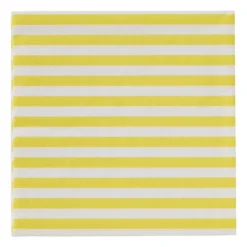 Servetten streep - geel - 33x33 cm - set van 20