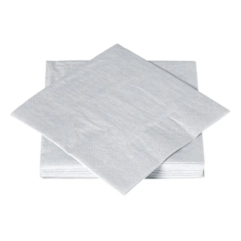 Servetten - zilverkleurig - set van 20