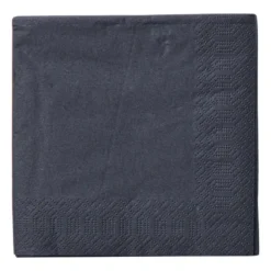 Servetten zwart - 24x24 cm - set van 20