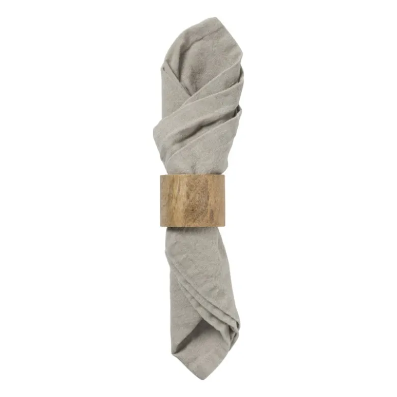 Servet zand - taupe - set van 2 - 40x40 cm