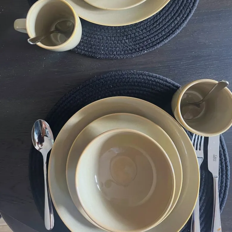 Serviesset - beige - 16-delig - 4 persoons - reactive glaze