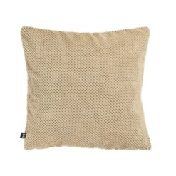 Sierkussen met blokjes - beige - 45x45 cm