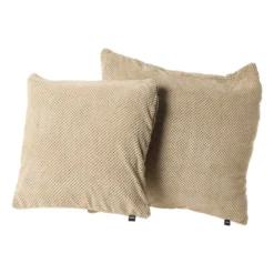 Sierkussen met blokjes - beige - 60x60 cm