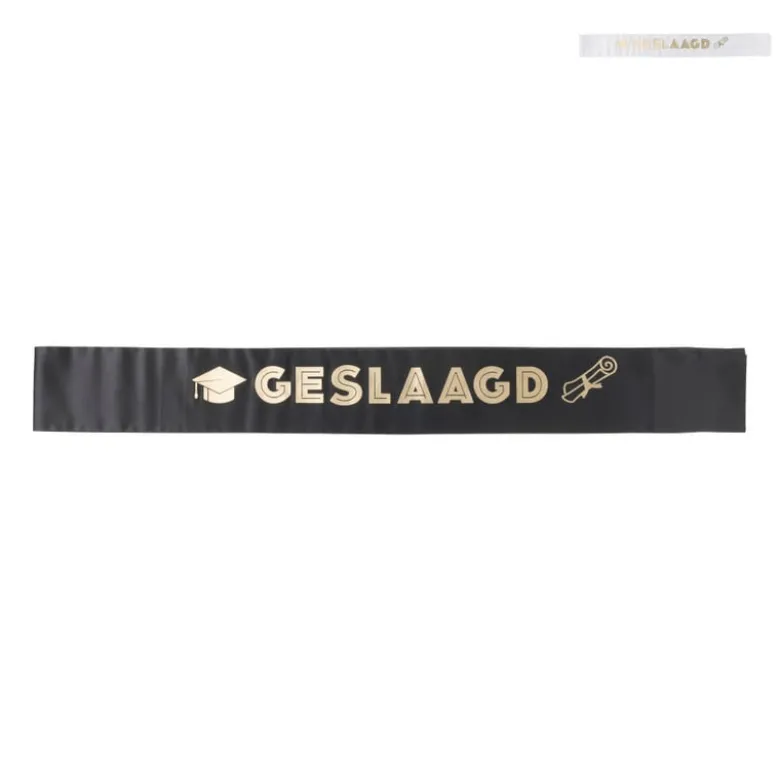 Sjerp met geslaagd - zwart/wit/goud - diverse kleuren