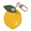 Sleutelhanger citroen - geel/groen - ø4.7x6.3 cm
