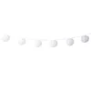Slinger met 9 solar barok lampionnen - wit - 440 cm