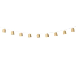 Slinger met 10 solar lampjes - bruin - 335 cm