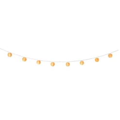 Slinger met 10 solar lampjes - oranje - 4 meter