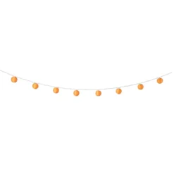 Slinger met 10 solar lampjes - oranje - 4 meter