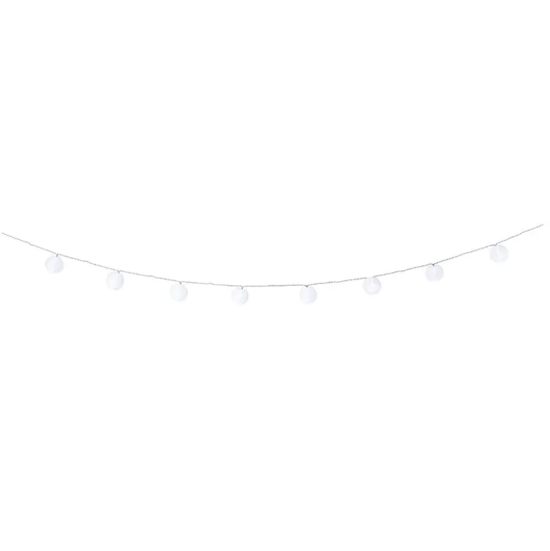 Slinger met 10 solar lampjes - wit - 4 meter