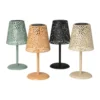 Solar tuinlamp op voet - beige - ø13x28 cm