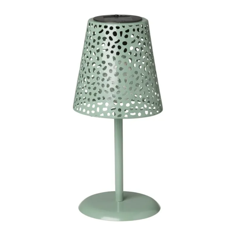 Solar tuinlamp op voet - groen - ø13x28 cm