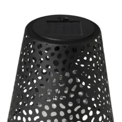 Solar tuinlamp op voet - zwart - ø13x28 cm
