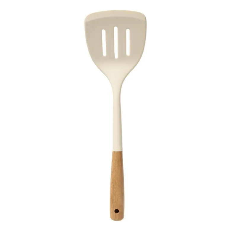 Spatel met gleuf - wit - 34 cm