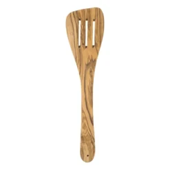 Spatel met gleuven olijfhout - bruin - 30 cm