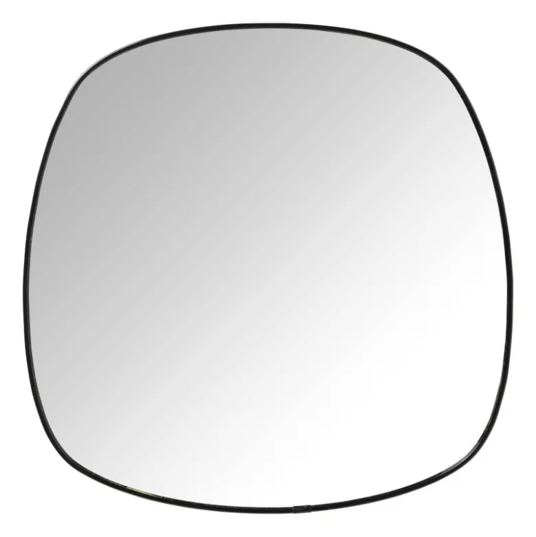 Spiegel basic - zwart - 32.5x32.5 cm