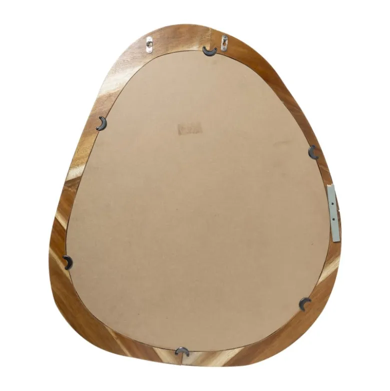 Spiegel organic driehoek - acaciahout - 78x67 cm