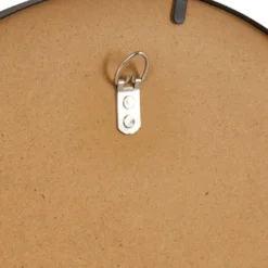 Spiegel rond met metalen lijst - zwart - ø50 cm