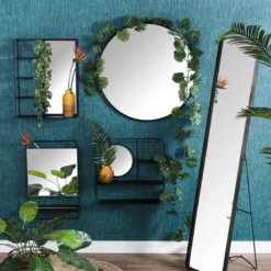 Spiegel rond met metalen lijst - diameter 60 cm