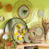 Spiegel rond met metalen lijst - diameter 80 cm